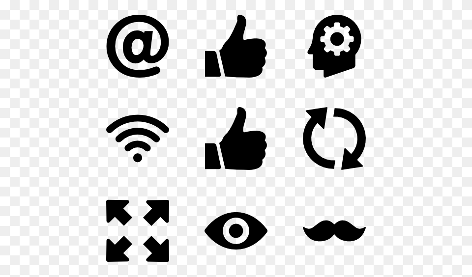 Multimedia Collection Icons, Gray Free Transparent Png