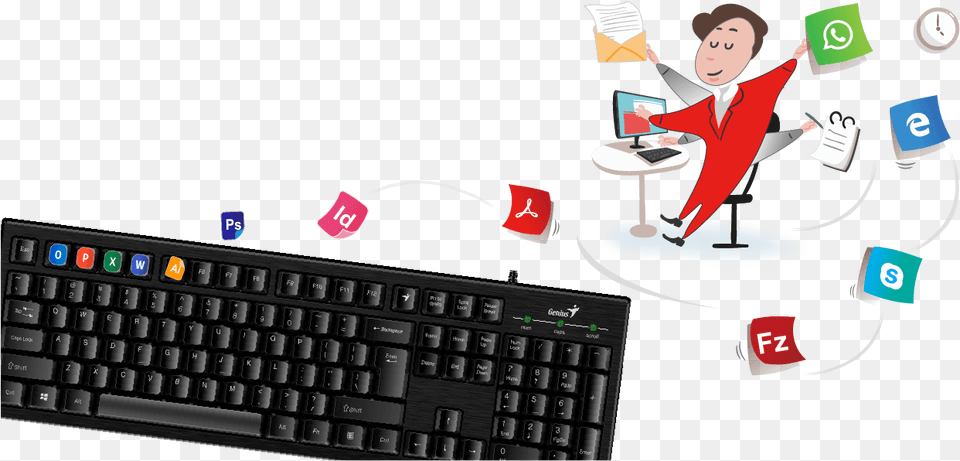 Multimedia Keyboard, Computer, Computer Hardware, Computer Keyboard, Electronics Free Png Download