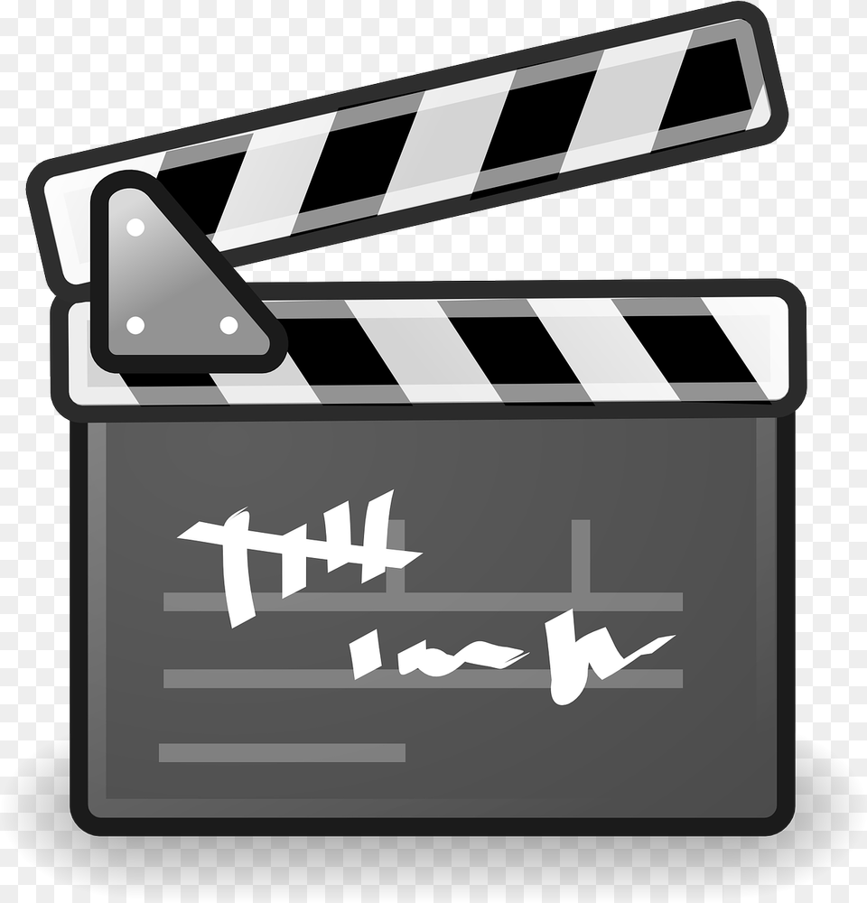 Multimedia Movie Film Scene Cut Media Tv Cinema Totem Ubuntu Logo, Fence, Clapperboard Png