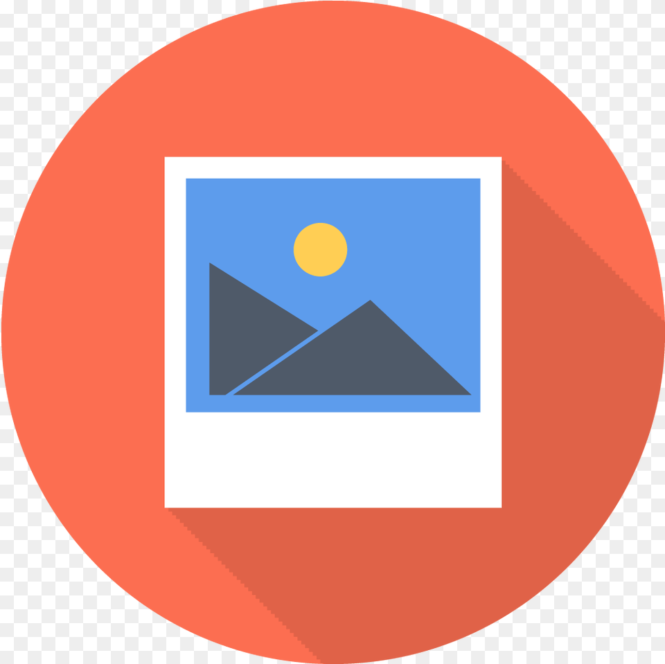 Multimedia Photo Icon Flat, Envelope, Mail, Triangle, Disk Png Image