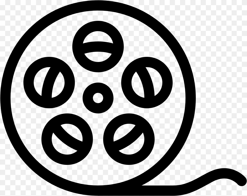 Multimedia Video Film Reel Video Reel Icon Transparent, Gray Png Image