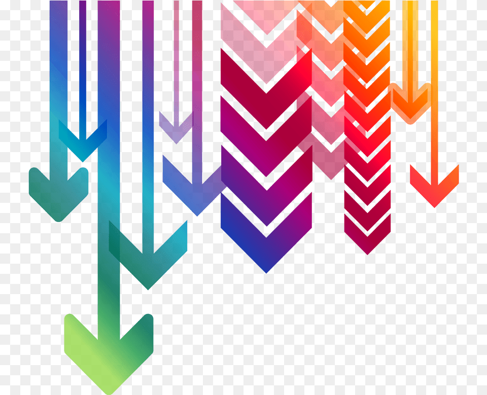 Multiple Arrows Down Clip Arts Colorful Arrows, Art, Graphics, Pattern Png