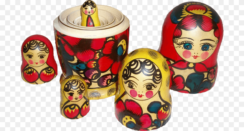 Multiple Russian Dolls, Art, Handicraft, Cup Png Image