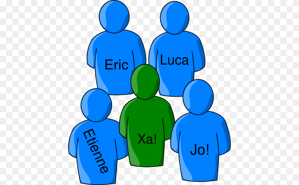 Multiple Users Green Blue Clip Art, Clothing, T-shirt, People, Person Free Transparent Png
