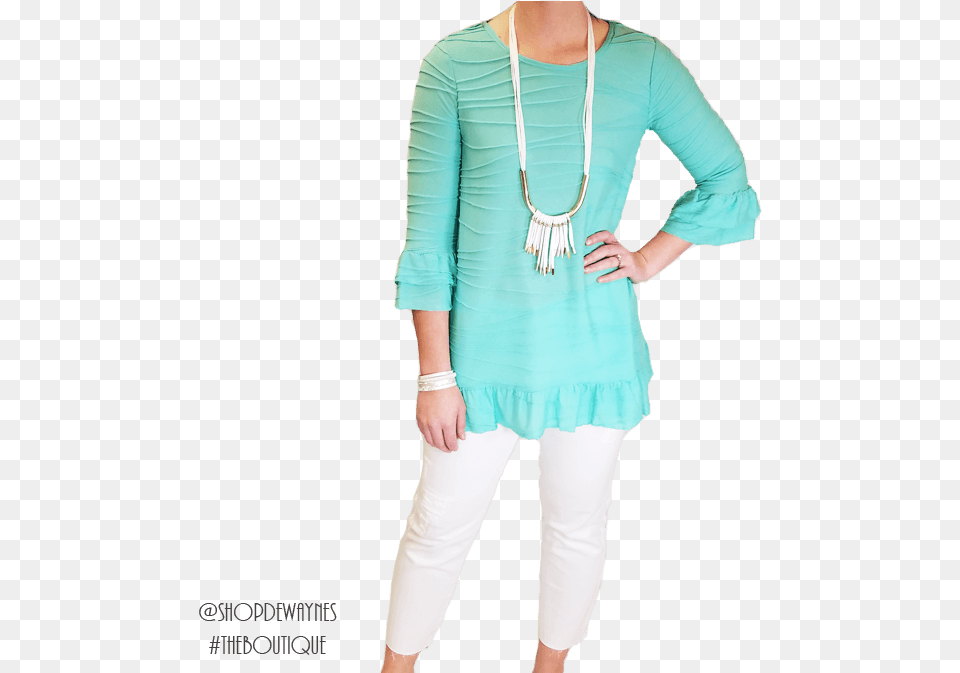 Multiples Teal Liverpool White 1 Leggings, Linen, Sleeve, Blouse, Clothing Free Png