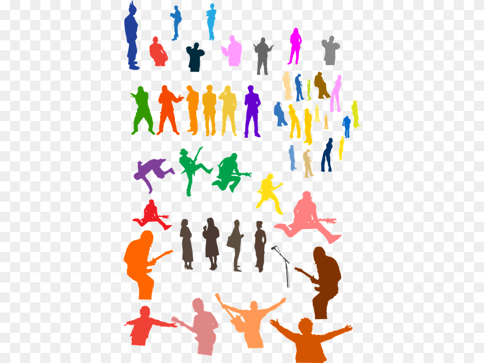 Multitud Personas Siluetas Concierto Reunin Moda Concert Clip Art, Baby, Person, People, Child Png Image