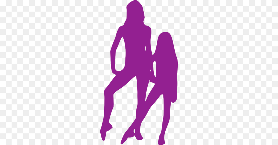 Mum And Child Dancing, Silhouette, Person, Purple Free Png