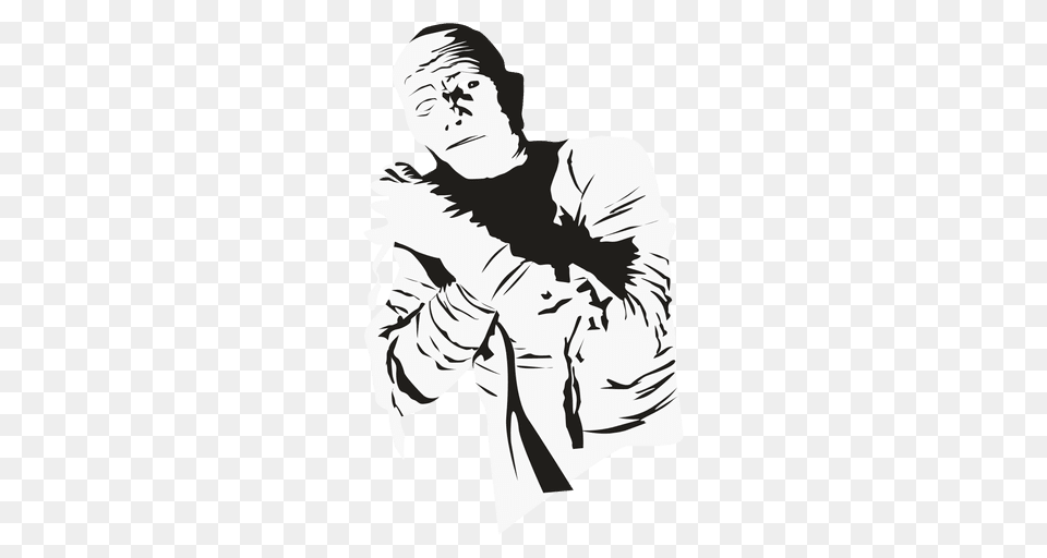 Mummy Cartoon, Stencil, Person, Man, Male Png Image