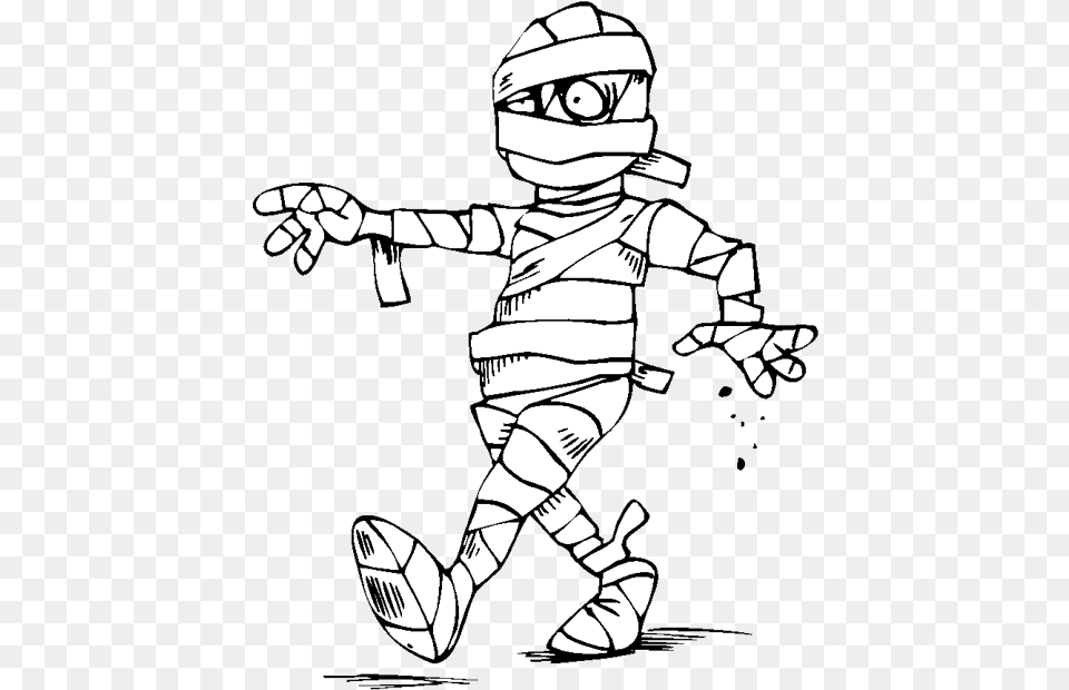 Mummy Drawing At Getdrawings Mummy Coloring Page, Baby, Person, Art, Book Png Image