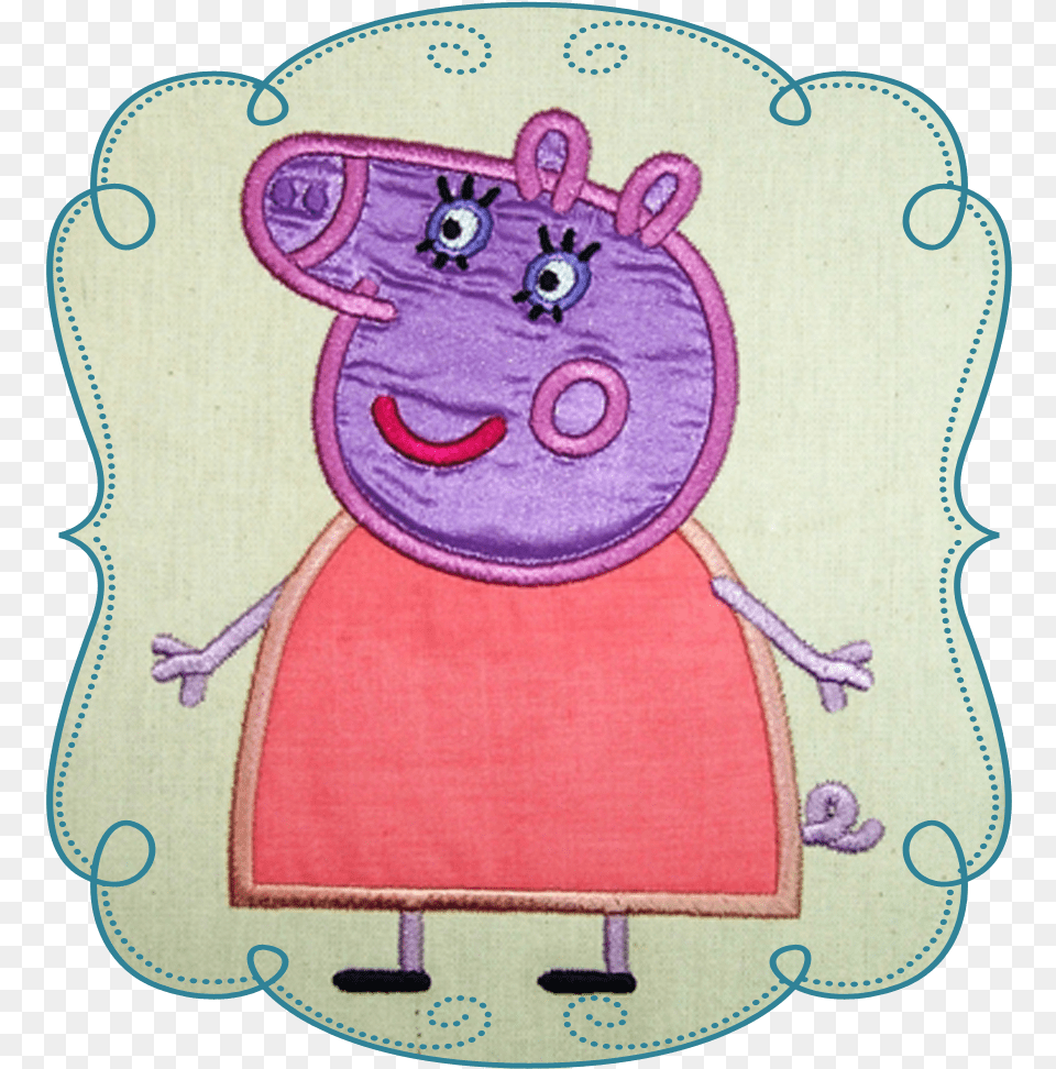 Mummy Pig Cartoon Hand Embroidery Designs, Applique, Pattern, Home Decor, Stitch Free Transparent Png