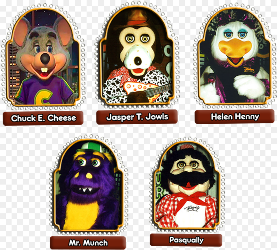 Munchs Make Believe Band Chuck E Cheese Name, Person, Baby, Head, Face Png Image