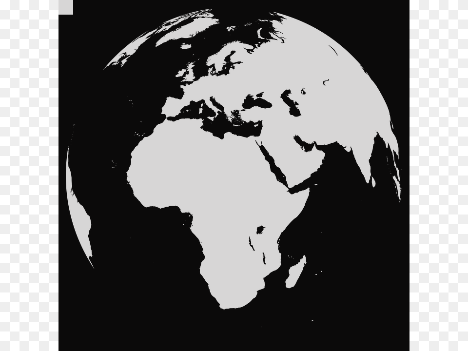 Mundo Blanco Y Negro, Astronomy, Outer Space, Planet, Globe Png Image