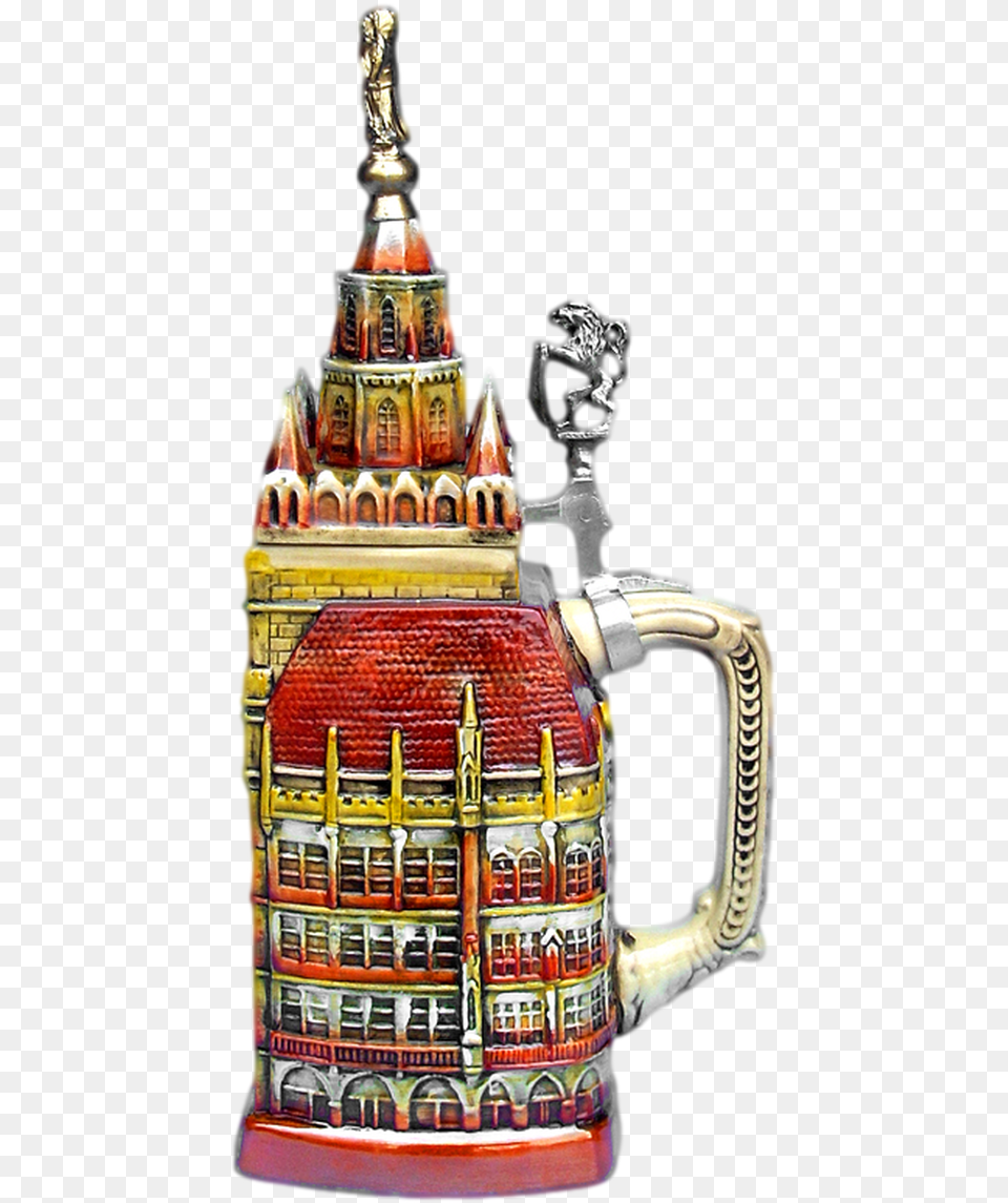Munich Town Hall 3d Beer Stein Stupa, Cup, Adult, Bride, Female Png Image