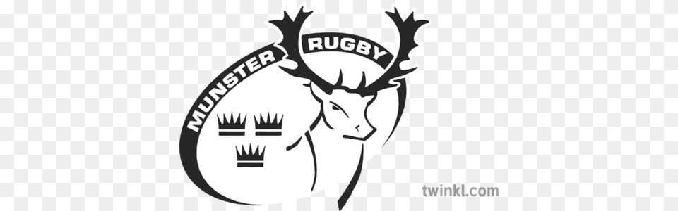 Munster Rugby Crest Logo Sports Team Crest Munster Rugby Logo, Animal, Mammal, Wildlife, Deer Free Png Download