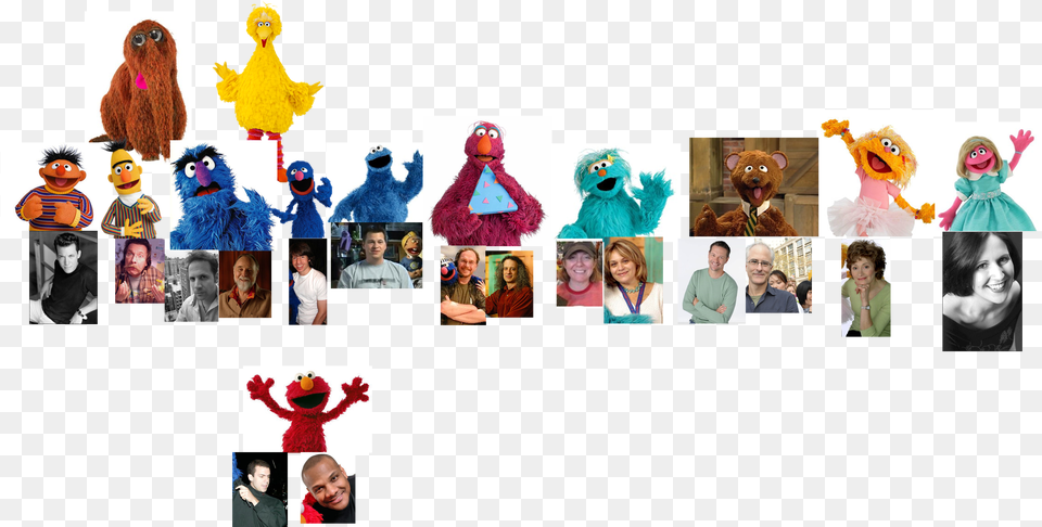 Muppet Wiki Behind The Scenes Photos Sesame Street Muppeteer Wiki Elmo39s World, Art, Collage, Person, Clothing Png Image