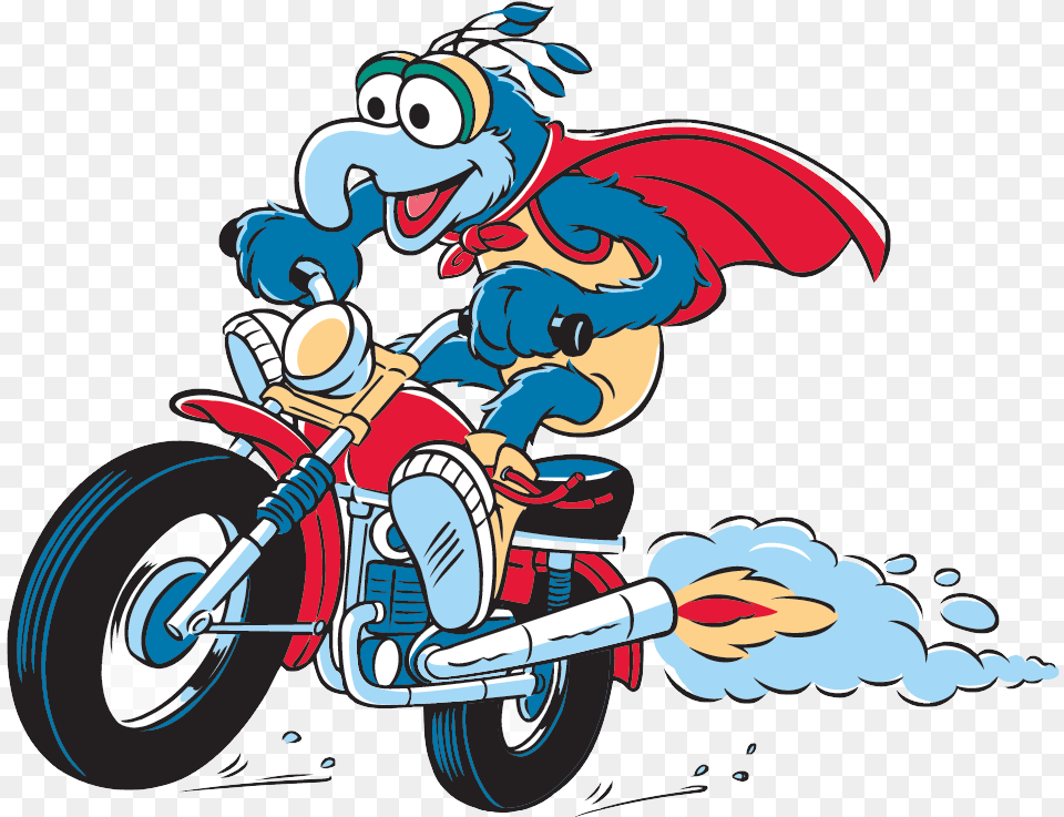 Muppets Studio Clip Art Muppets Animal On Motorcycle, Wheel, Machine, Vehicle, Transportation Free Transparent Png