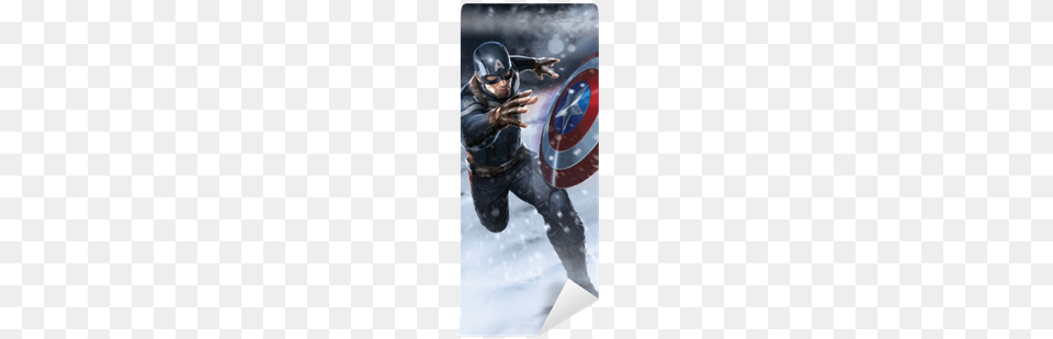 Mural De Parede Disney Os Vingadores Fotobehang Marvel Capitain America Grijs, Helmet, Adult, Male, Man Free Png Download