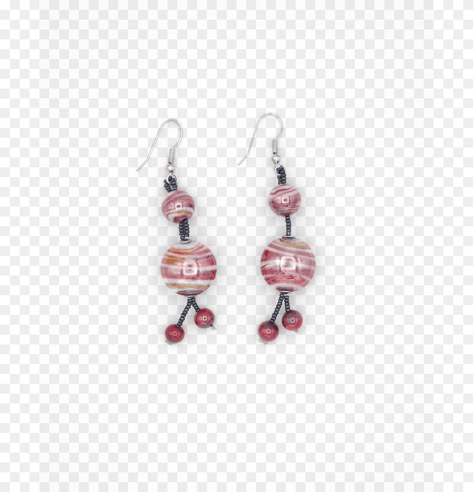 Murano Glass Red And White Drop Earrings Earrings, Accessories, Earring, Jewelry, Bead Png Image