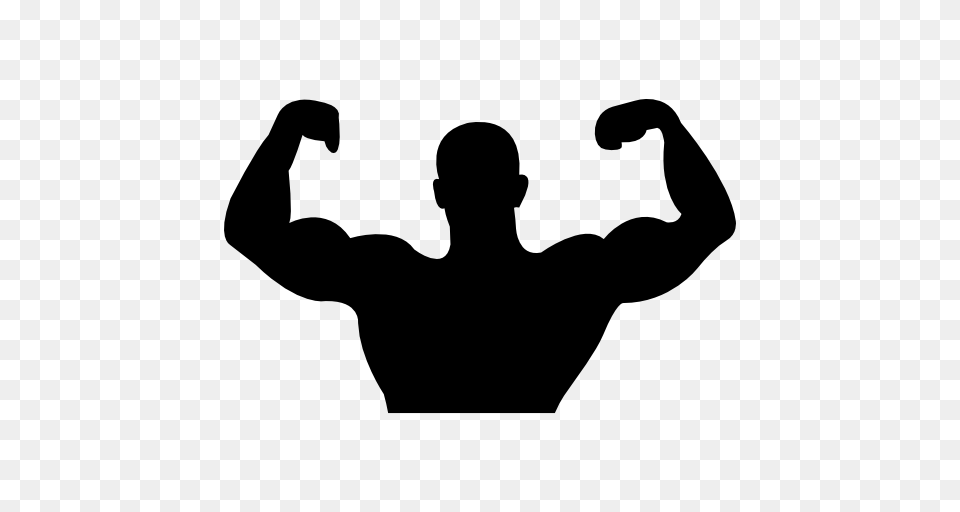 Muscle, Silhouette, Stencil, Adult, Male Free Png Download