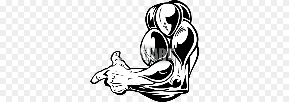 Muscle Arm Clip Art Clipart, Stencil, Body Part, Hand, Person Free Png Download