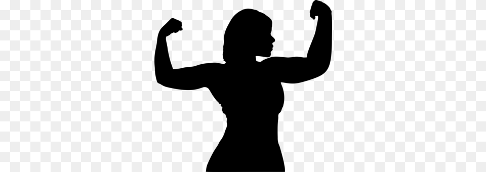 Muscle Bodybuilding Buttocks Silhouette Cartoon, Gray Free Transparent Png