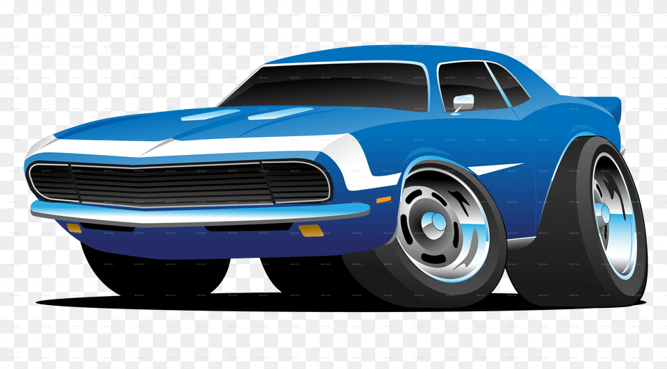 Muscle Car Cartoon Image Cartoon Muscle Car Logo, Vehicle, Coupe, Transportation, Sports Car Free Png