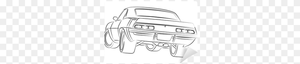 Muscle Car Drawing Wall Mural U2022 Pixers We Live To Change Muscle Car Drawing, Art, Limo, Transportation, Vehicle Free Transparent Png
