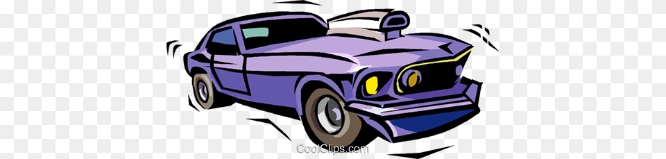 Muscle Car Royalty Vector Clip Art Illustration, Coupe, Mustang, Sports Car, Transportation Png