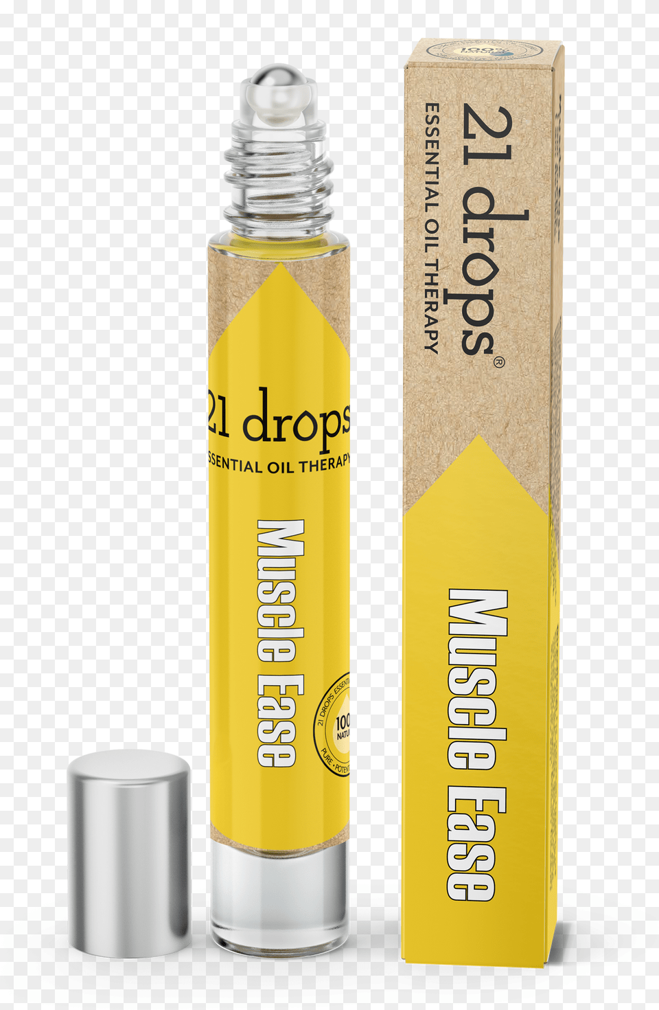 Muscle Ease Roll On 21 Drops Digest And Immunity Oil Blends, Bottle, Cosmetics, Perfume Free Transparent Png