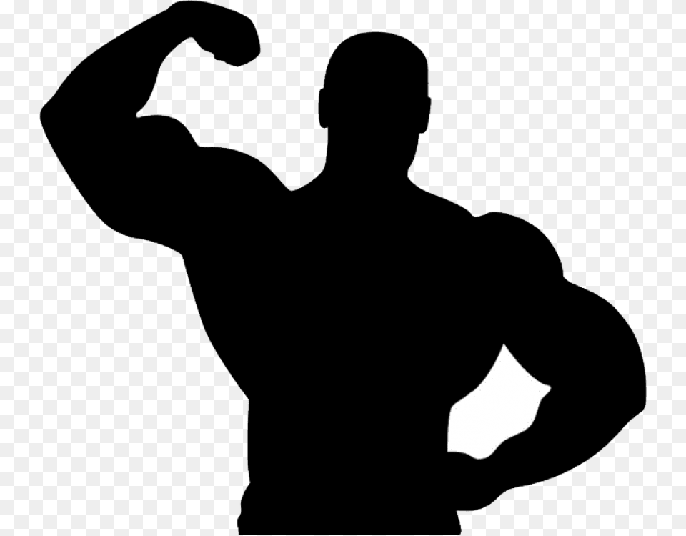 Muscle Man, Silhouette, Adult, Male, Person Free Png