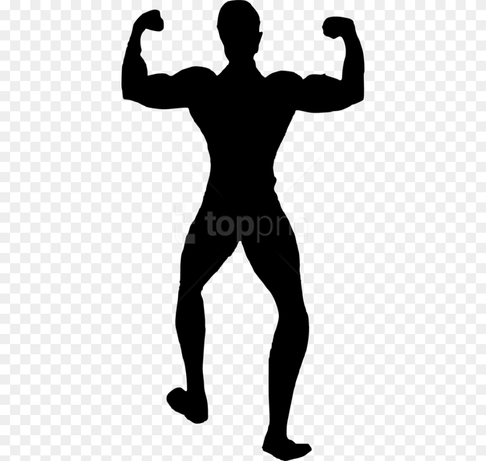 Muscle Man Bodybuilder Silhouette Silhouette Of A Muscle Woman, Adult, Male, Person, Martial Arts Free Png Download