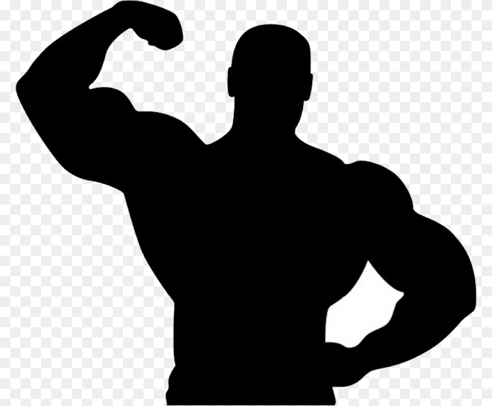 Muscle Man Image Muscle, Silhouette, Adult, Male, Person Free Png Download