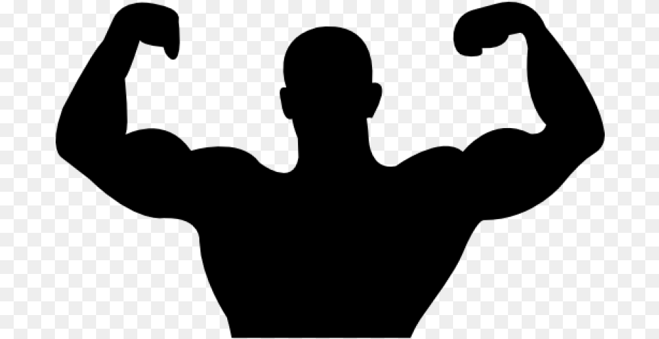 Muscle Man Muscle Transparent Background, Gray Png Image