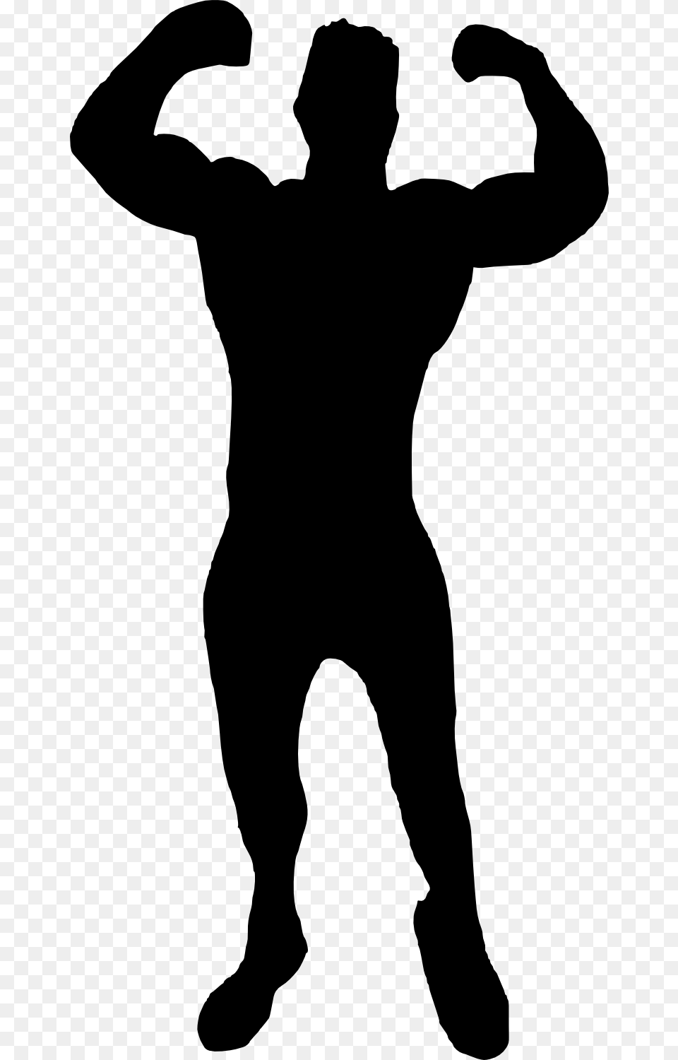Muscle Man Silhouette, Adult, Male, Person, Stencil Free Transparent Png