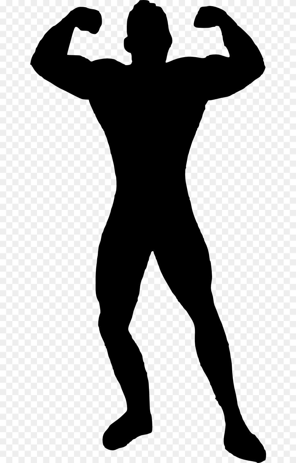 Muscle Man Silhouette, Adult, Male, Person, Head Png Image