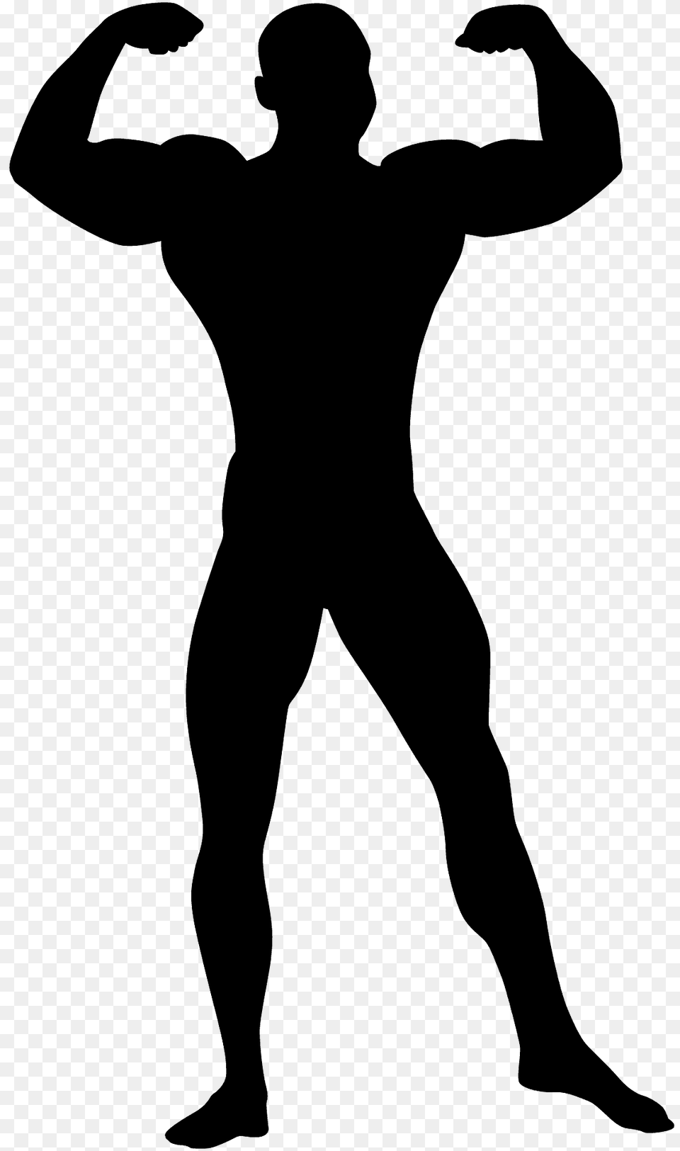 Muscle Man Silhouette, Adult, Male, Person, Head Free Png