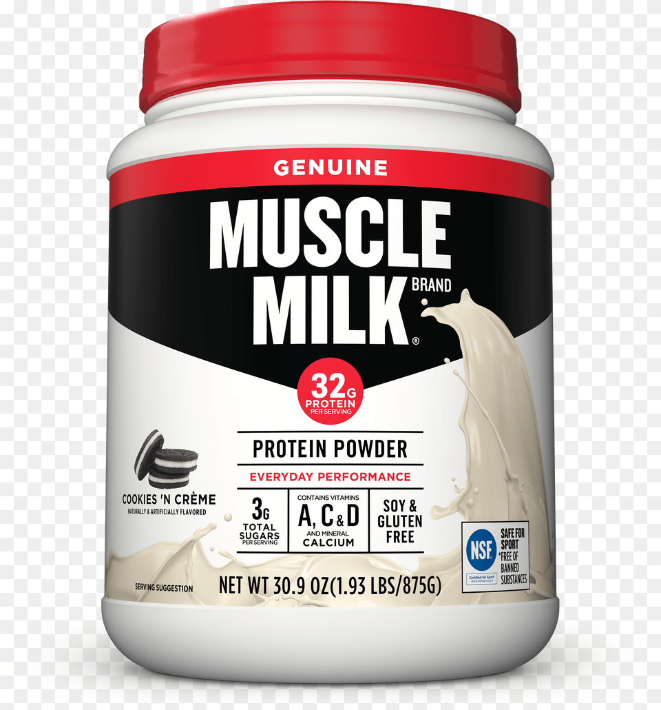 Muscle Milk Genuine Protein Powder Cookies Amp Cream Protein Cookies N Cream Png