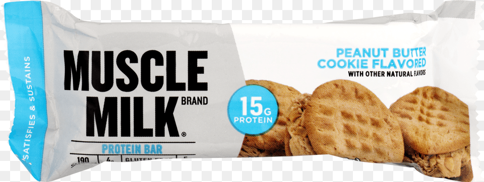 Muscle Milk Peanut Butter Bar, Bread, Food, Cracker, Sweets Png Image