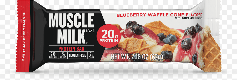Muscle Milk Protein Bar Red Blueberry Waffle Cone Muscle Milk Protein Bar, Food, Berry, Fruit, Plant Free Png