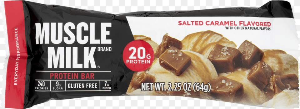 Muscle Milk Salted Caramel Flavored Protein Bar Chocolate Bar, Dessert, Food, Sweets, Bread Free Png
