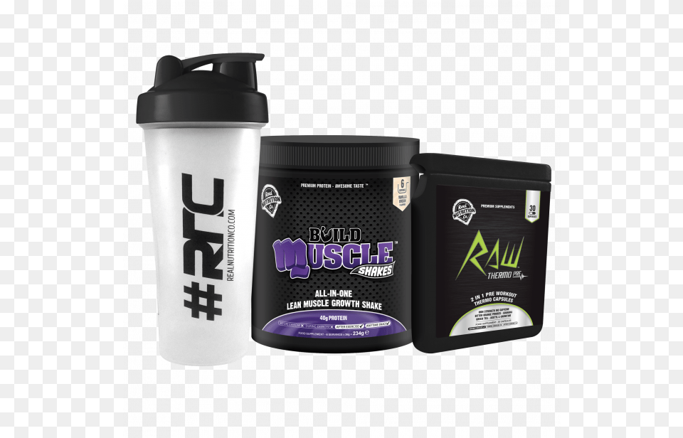 Muscle Shakes Build Starter Pack Training Water Bottle, Shaker Free Transparent Png