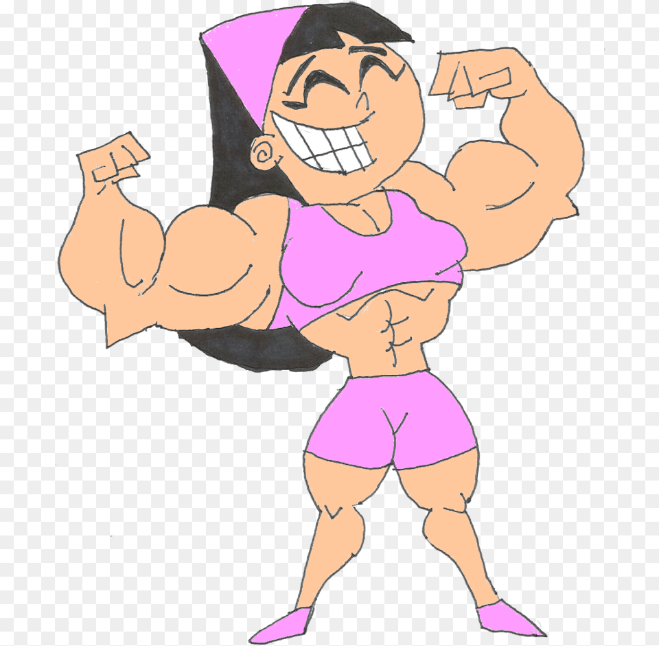 Muscle Trixie Colorized By Ldejrufffan Cartoon, Baby, Person, Face, Head Png Image