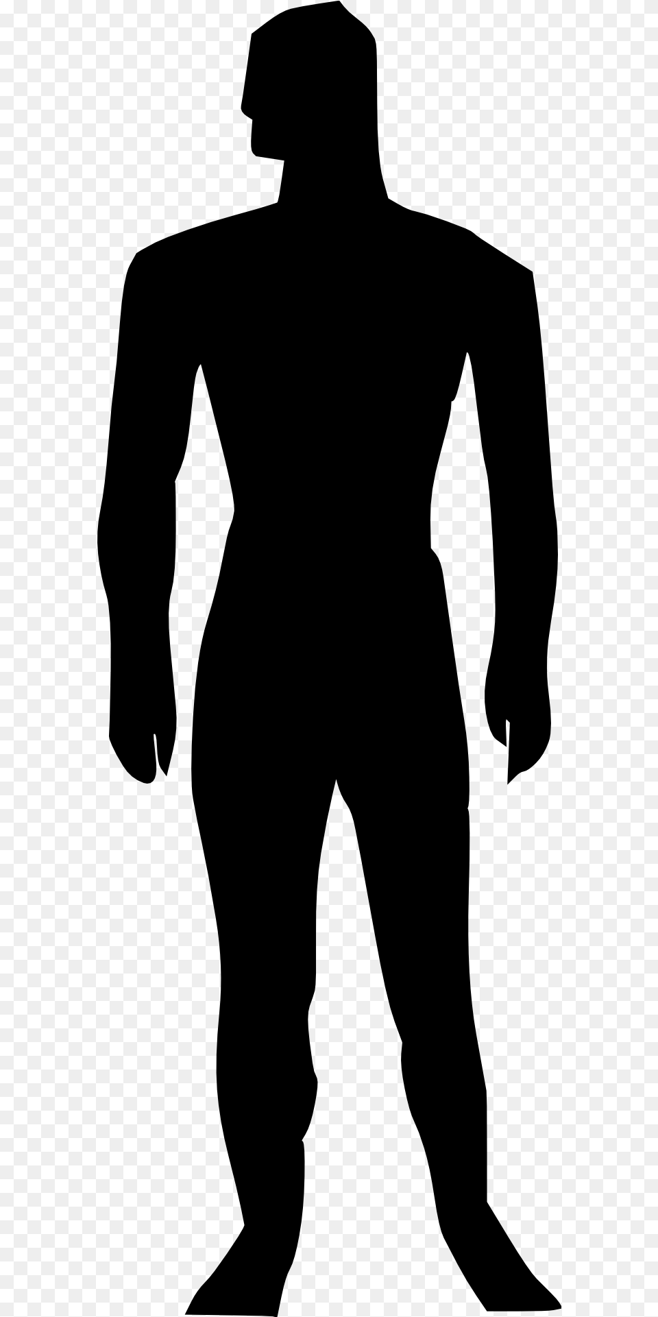 Muscles Body Silhouette Full Body Silhouette, Gray Png