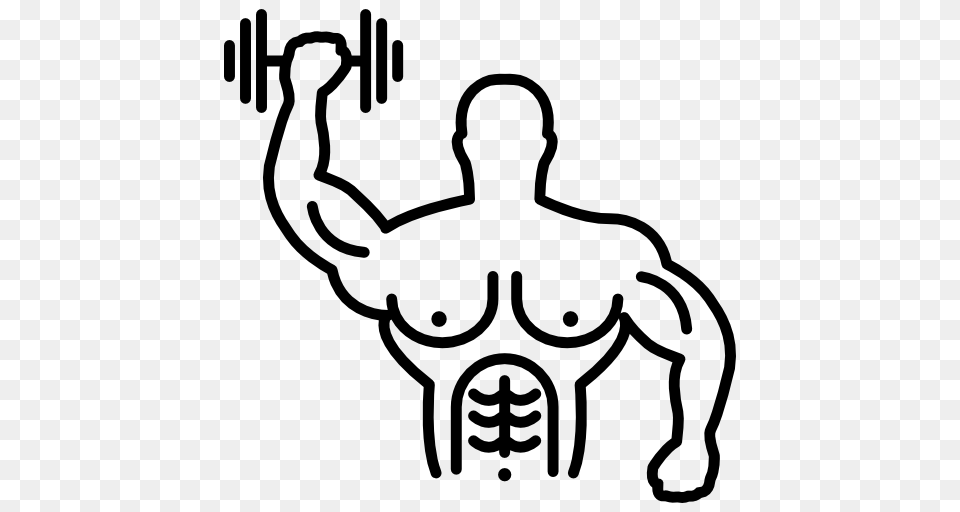 Muscles Flat Icon, Stencil Free Transparent Png