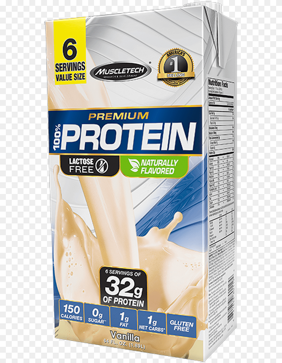 Muscletech, Beverage, Milk, Dairy, Food Free Png