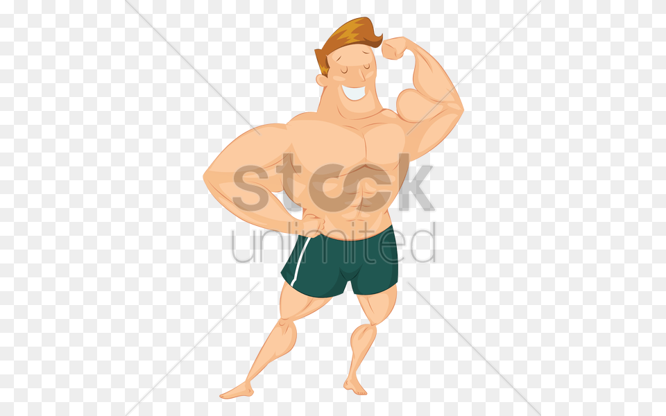 Muscular Man Vector Image, Clothing, Shorts, Adult, Female Png