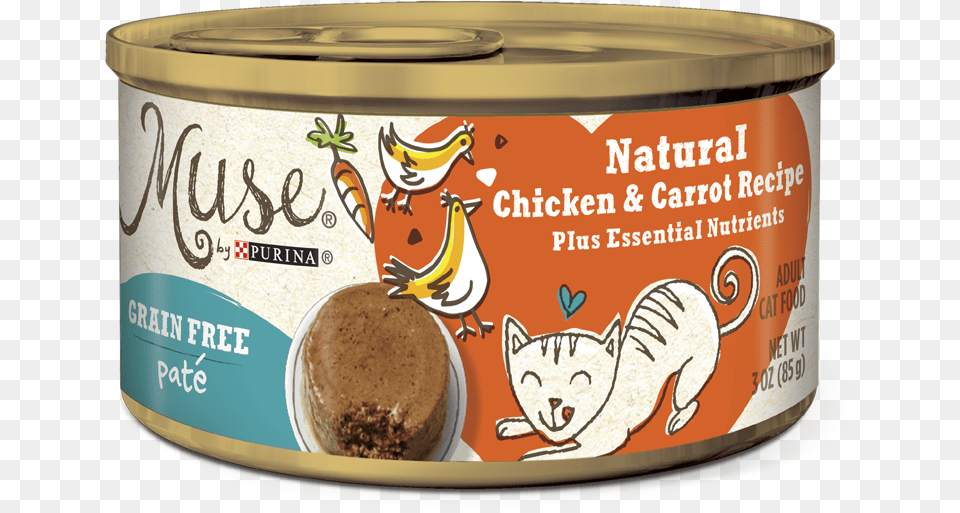 Muse Chicken Carrot Pate Wet Cat Food Pate Cat Food, Aluminium, Can, Canned Goods, Tin Free Png Download
