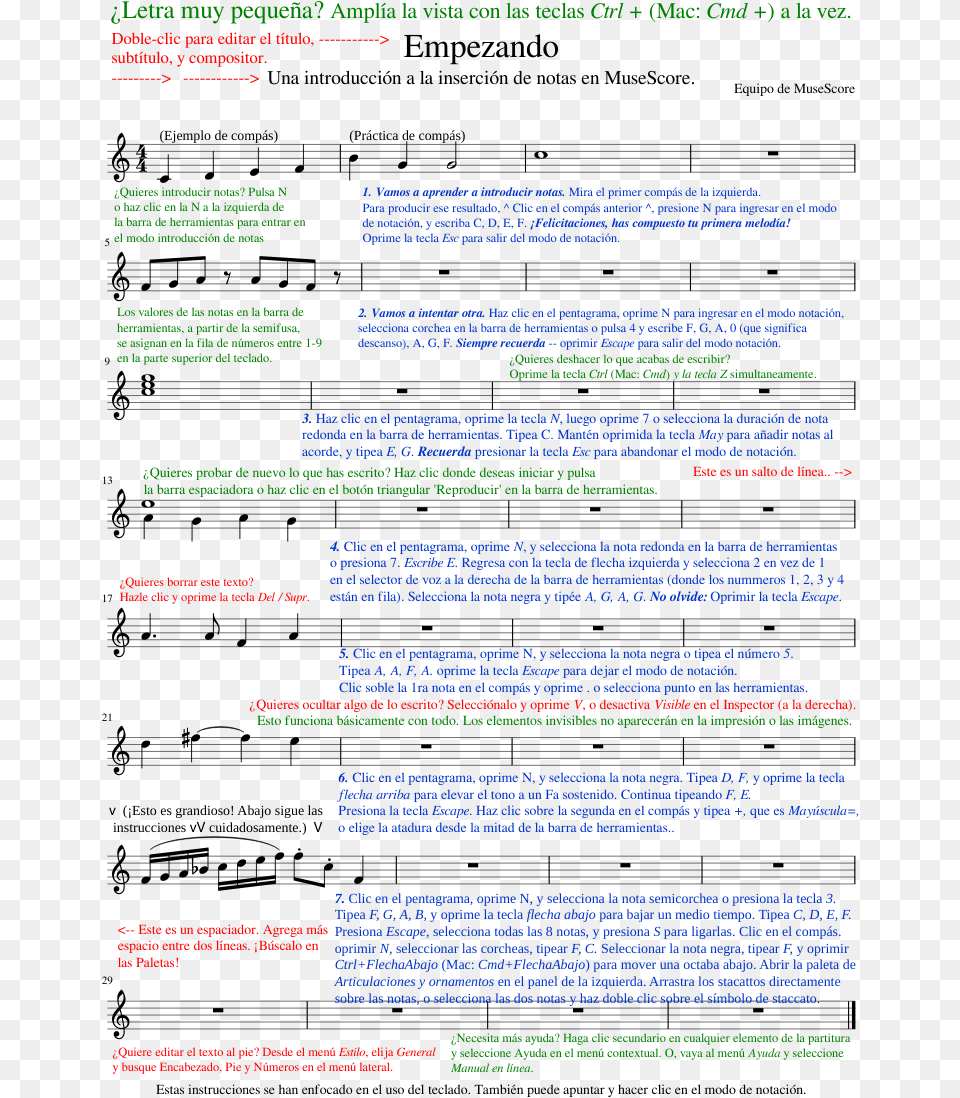 Musescore Getting Started, Page, Text, File Free Png