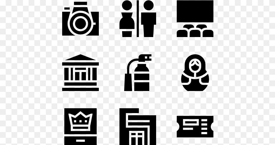 Museum Icon For Art Gallery, Gray Free Transparent Png