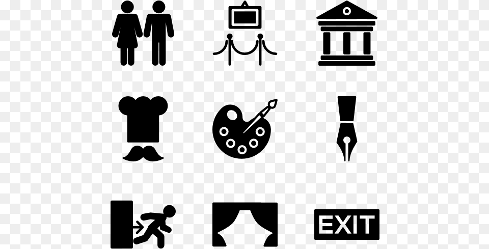 Museum Icons, Gray Png Image
